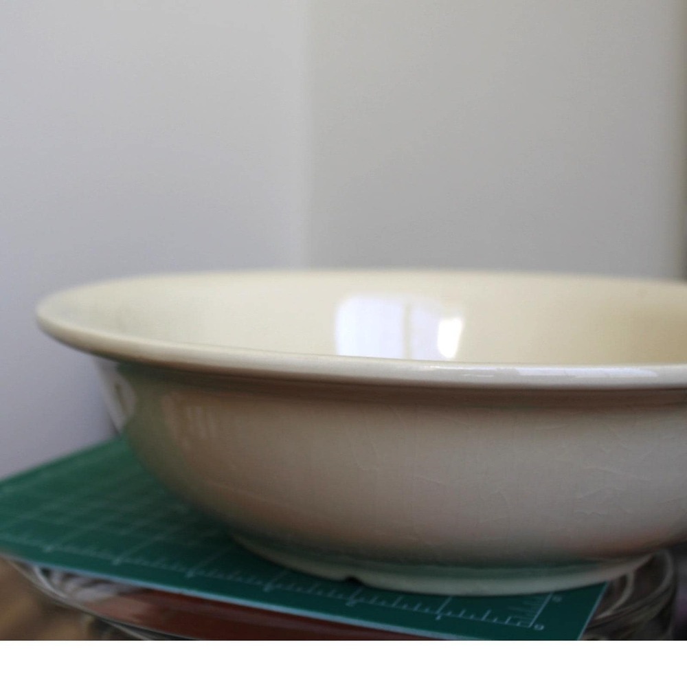 McCoy Pottery 7515 Large Round Serving Bowl Basin Off White Cream USA Vintage - Picture 6 of 10